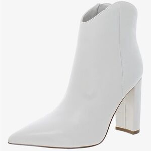 Marc Fisher White Heeled Boots